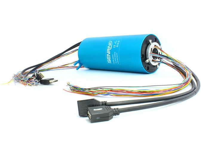 Le signal industriel d'autobus glissent le trou 50mm OD 130mm de Ring Rotary Joint Electrical Connector