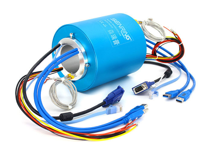Le signal industriel d'autobus glissent le trou 50mm OD 130mm de Ring Rotary Joint Electrical Connector