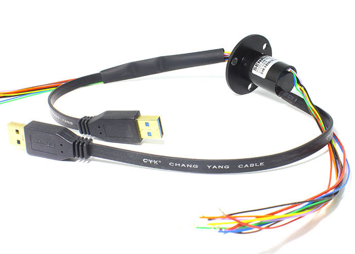 150RPM par la communication ennuyée d'Ethernet de Ring Electrical Collector Ring For de glissement d'USB