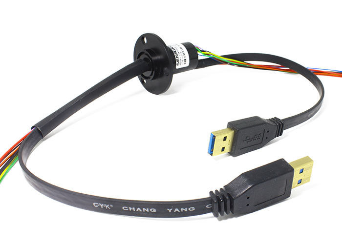 150RPM par la communication ennuyée d'Ethernet de Ring Electrical Collector Ring For de glissement d'USB