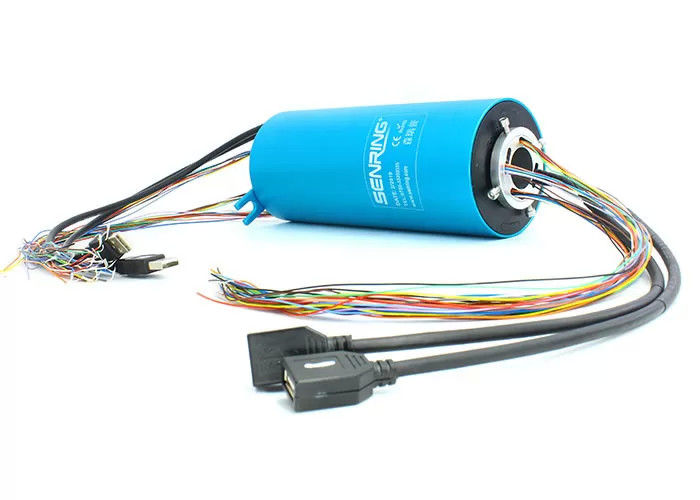 2 circuits 10A USB Slip Ring alimentation pour HDMI avec alimentation en glissement