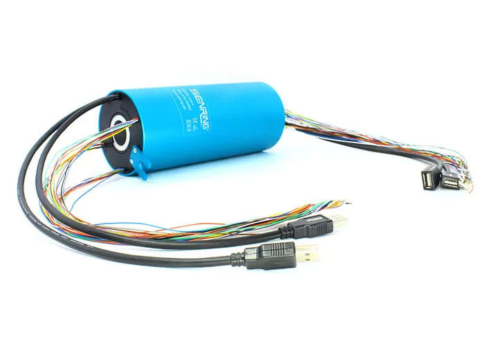 2 circuits 10A USB Slip Ring alimentation pour HDMI avec alimentation en glissement
