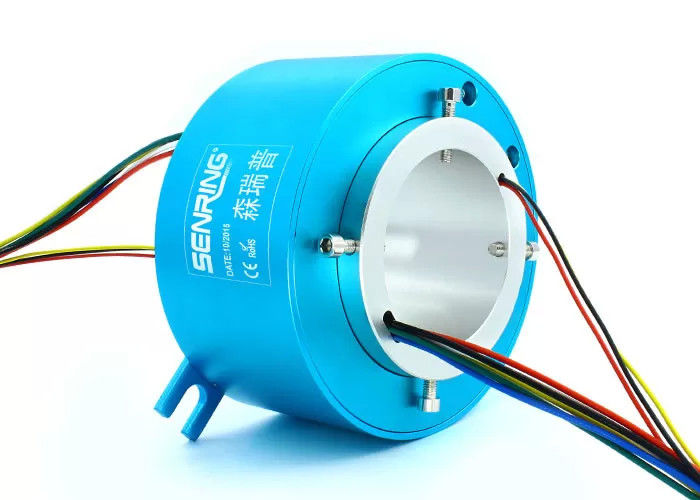 Électrique hydraulique Pneumatique à travers le trou Slip Ring Hole Taille 70mm OD 140mm