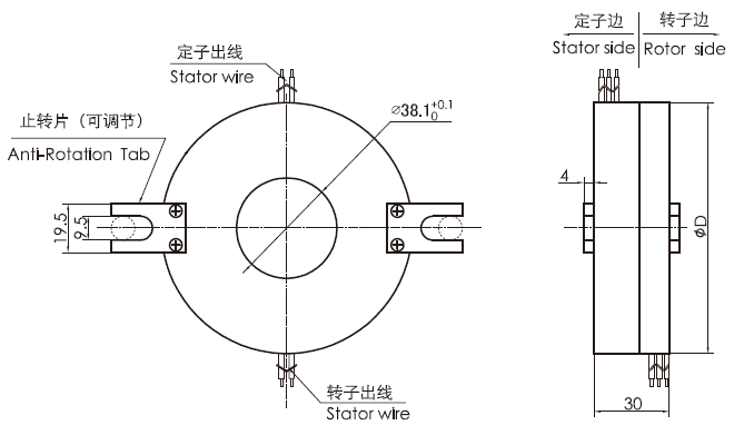 k238 dessin intégral de bague collectrice de bague collectrice de crêpe de la série K238 (SNK040)